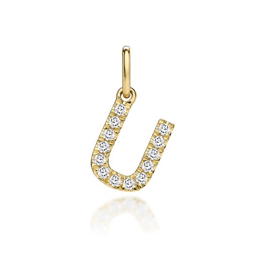 Lab Grown Diamond Initial Pendant In 9ct Gold 
