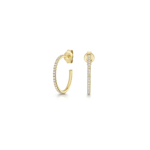 Lab Grown Diamond Hoops In 9ct Gold 