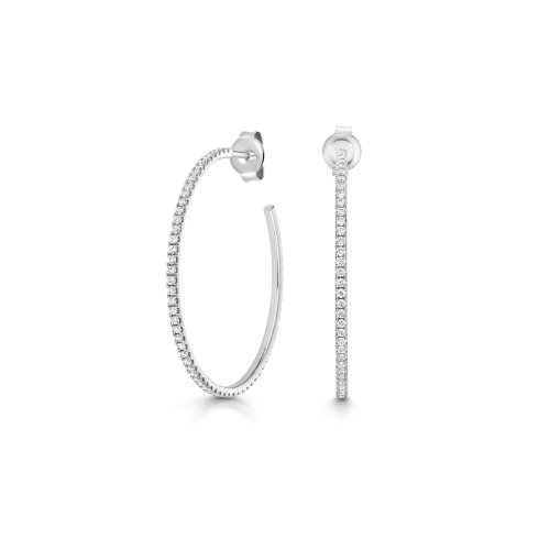 Lab Grown Diamond Hoops In 9ct White Gold 