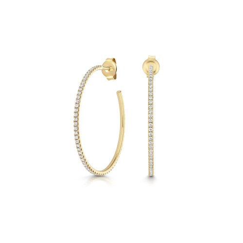 Lab Grown Diamond Hoops In 9ct Gold 