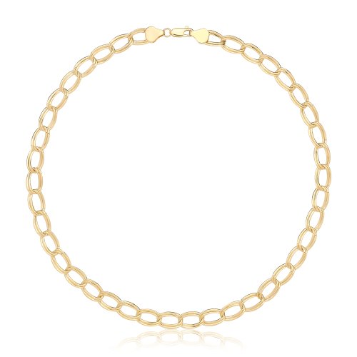 9ct Yel Gold Double Curb Necklet 
