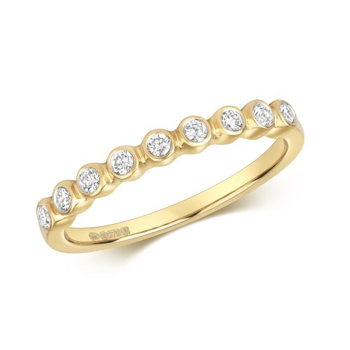 Diamond Rubover Eternity In 9ct Gold 