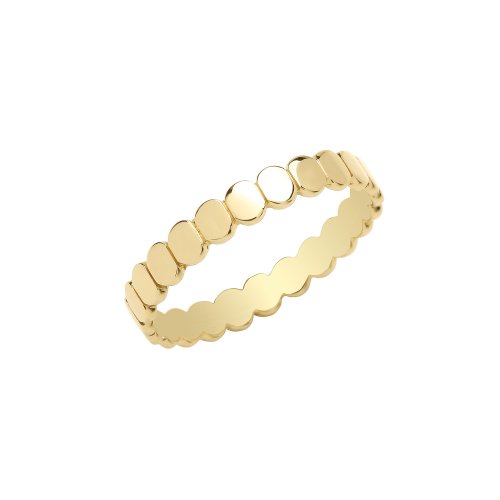9ct Gold Oval Disc Ring 
