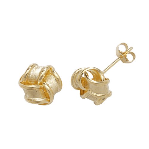 9ct Gold Knot Studs 
