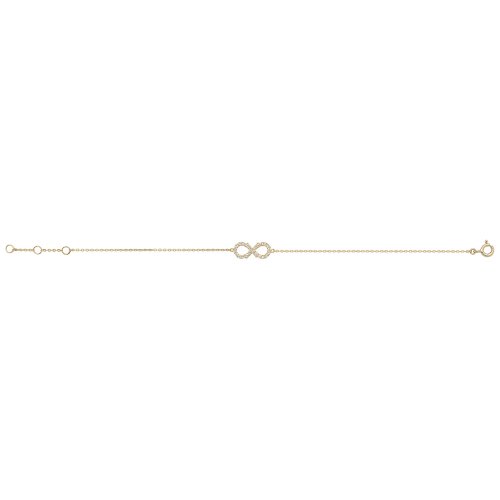 9ct Gold Cz Infinity Bracelet 