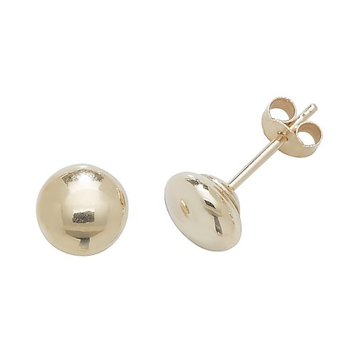 9ct Gold Button Studs 