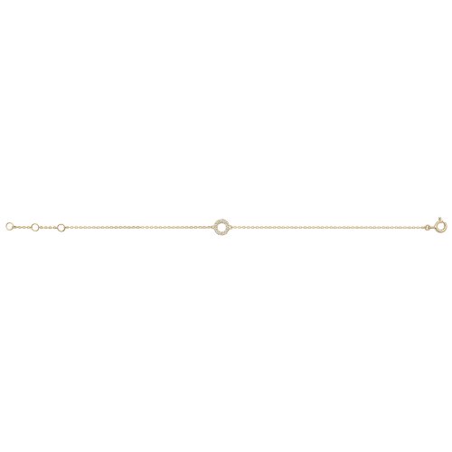 9ct Gold Cz Circle Bracelet 