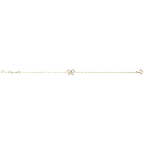 9ct Gold Cz Butterfly Bracelet 