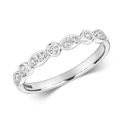 Diamond Ring In 18ct White Gold 