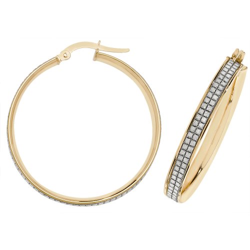 9ct Gold Moondust Hoops ER1063-