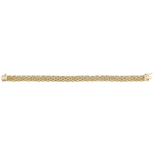 9ct Gold Brick Link Bracelet 