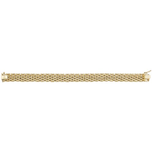 9ct Gold Brick Link Bracelet 