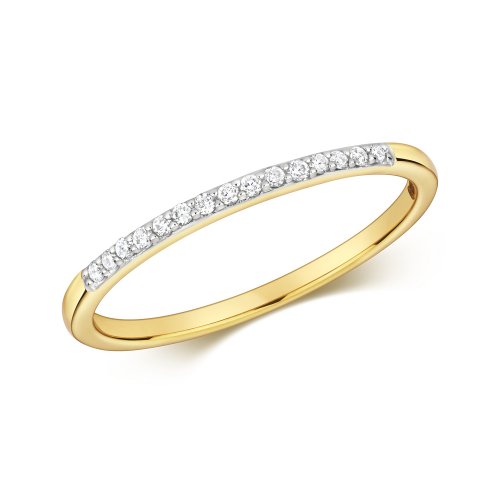 Diamond Grain Set Eternity Ring In 9ct Gold 