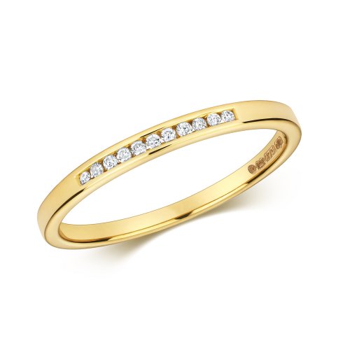 Diamond Channel Set Eternity Ring In 9ct Gold 