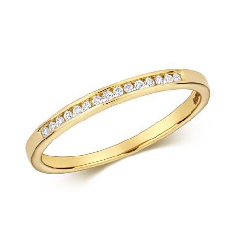 Diamond Channel Set Eternity Ring In 9ct Gold 