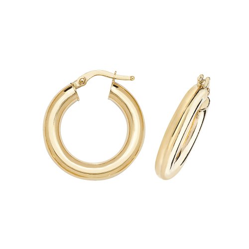 9ct Gold Tube Hoops ER1004-