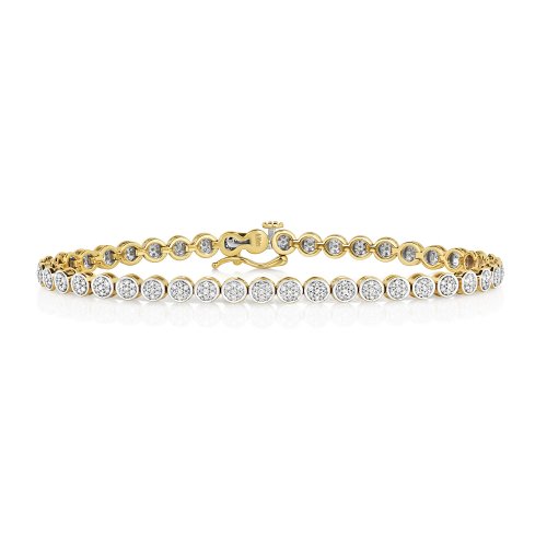 Diamond Tennis Bracelet In 9ct Gold 