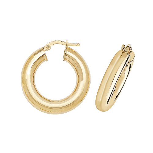9ct Gold Tube Hoops ER1005-