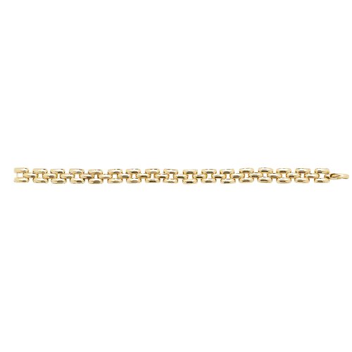 9ct Gold Square Linked Fancy Bracelet 