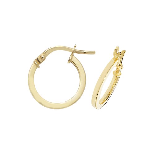 9ct Gold Square Hoops ER1007-