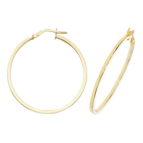 9ct Gold Square Hoops ER1007-