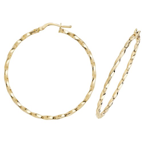 9ct Gold Twisted Hoops ER1008-