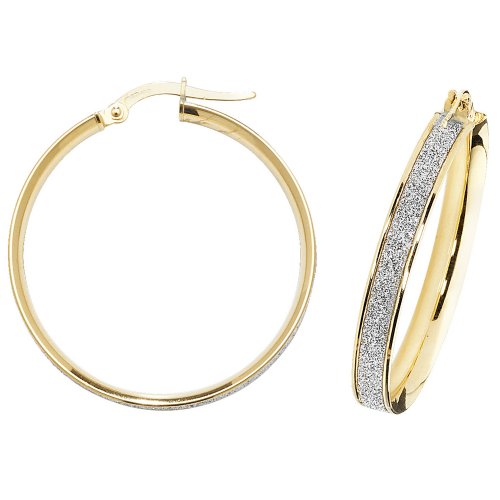 9ct Gold Moondust Hoops ER1023-