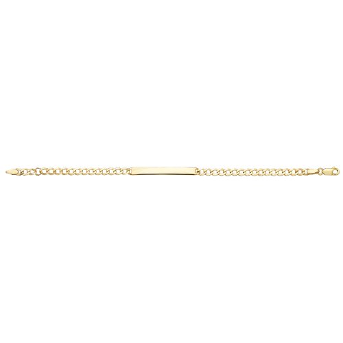 9ct Gold Babies' Curb Rectangular Id Plate Bracelet 