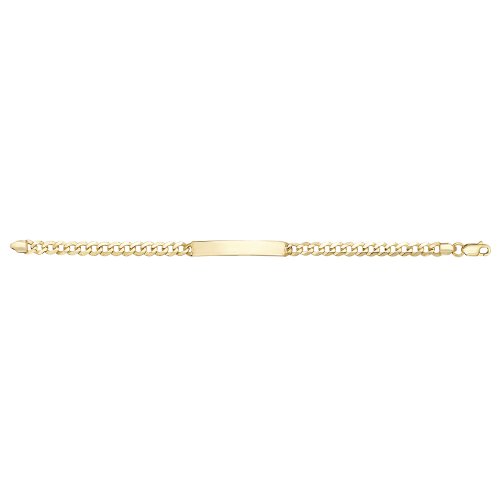 9ct Gold Babies' Curb Rectangular Id Plate Bracelet 