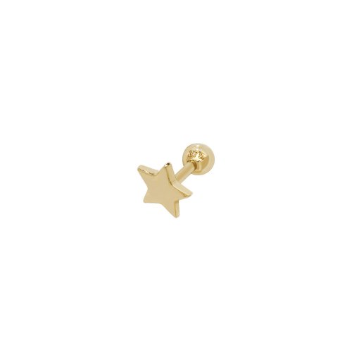 9ct Gold Star Cartilage Stud 