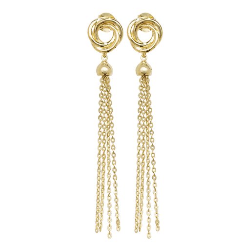 9ct Gold Knot And Tassel Drops 