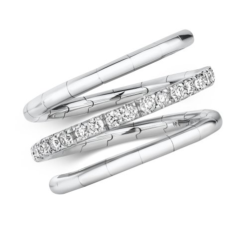 Diamond Flexi Twist Ring In 18ct White Gold 