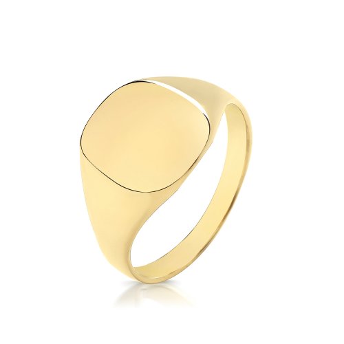 9ct Gold Gents' Cushion Signet Ring 