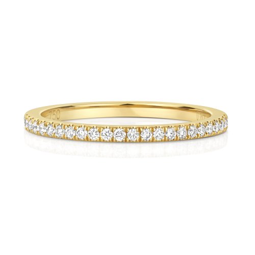 Diamond Cut Down Half Eternity Ring In 18ct Gold 