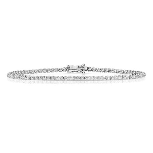Diamond Bracelet In 9ct White Gold 