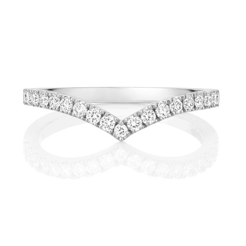 Diamond Wishbone Ring In Platinum 