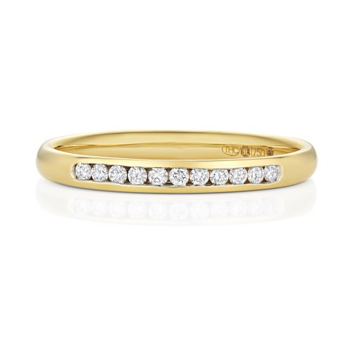 Diamond Channel Set Eternity Ring In 18ct Gold 
