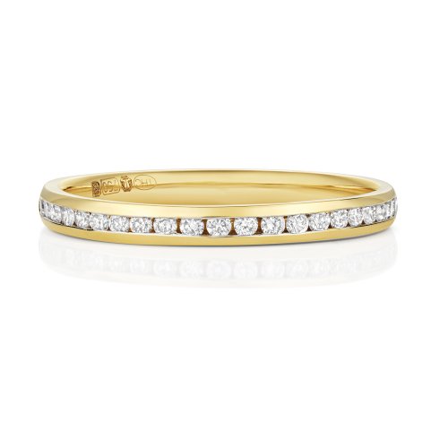 Diamond Channel Set Eternity Ring In 18ct Gold 