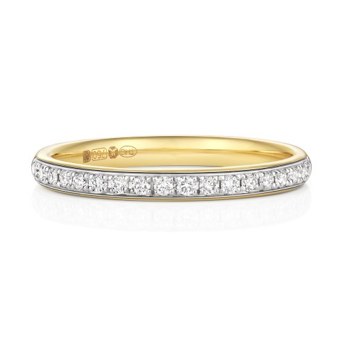 Diamond Grain Set Eternity Ring In 18ct Gold 