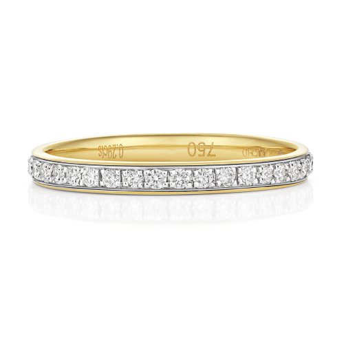 Diamond Grain Set Eternity Ring In 18ct Gold 