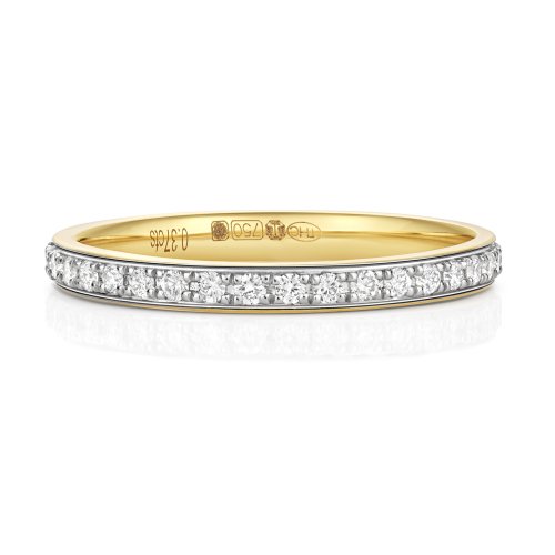Diamond Grain Set Eternity Ring In 18ct Gold 