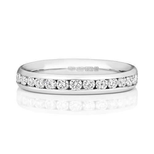 Diamond Channel Set Eternity Ring In Platinum 