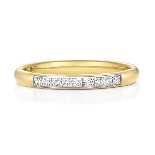 Diamond Grain Set Eternity Ring In 18ct Gold 