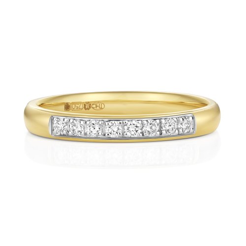 Diamond Grain Set Eternity Ring In 18ct Gold 