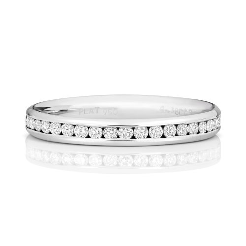 Diamond Channel Set Eternity Ring In Platinum 