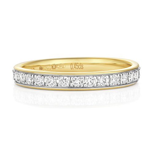 Diamond Grain Set Eternity Ring In 18ct Gold 