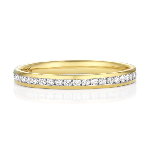 Diamond Channel Set Eternity Ring In 18ct Gold 