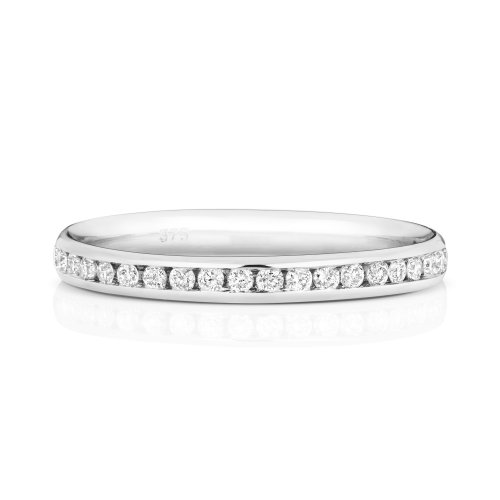 Diamond Channel Set Eternity Ring In Platinum 
