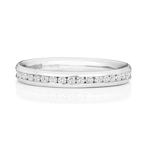 Diamond Channel Set Eternity Ring In Platinum 