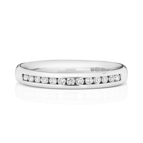 Diamond Channel Set Eternity Ring In Platinum 